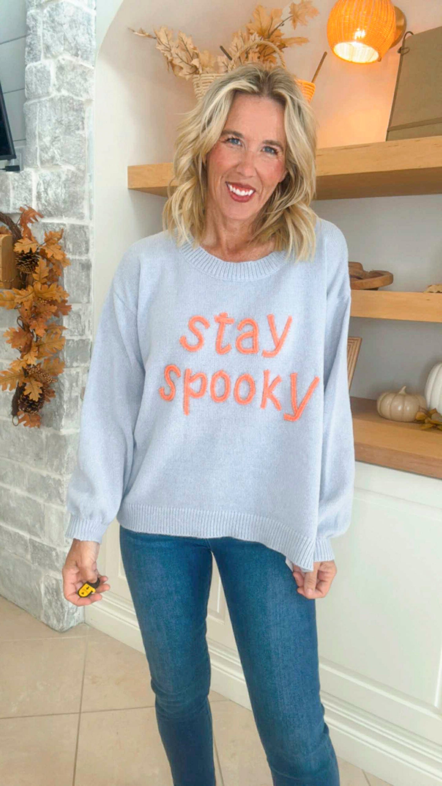 Stay Spooky Halloween Sweater Top