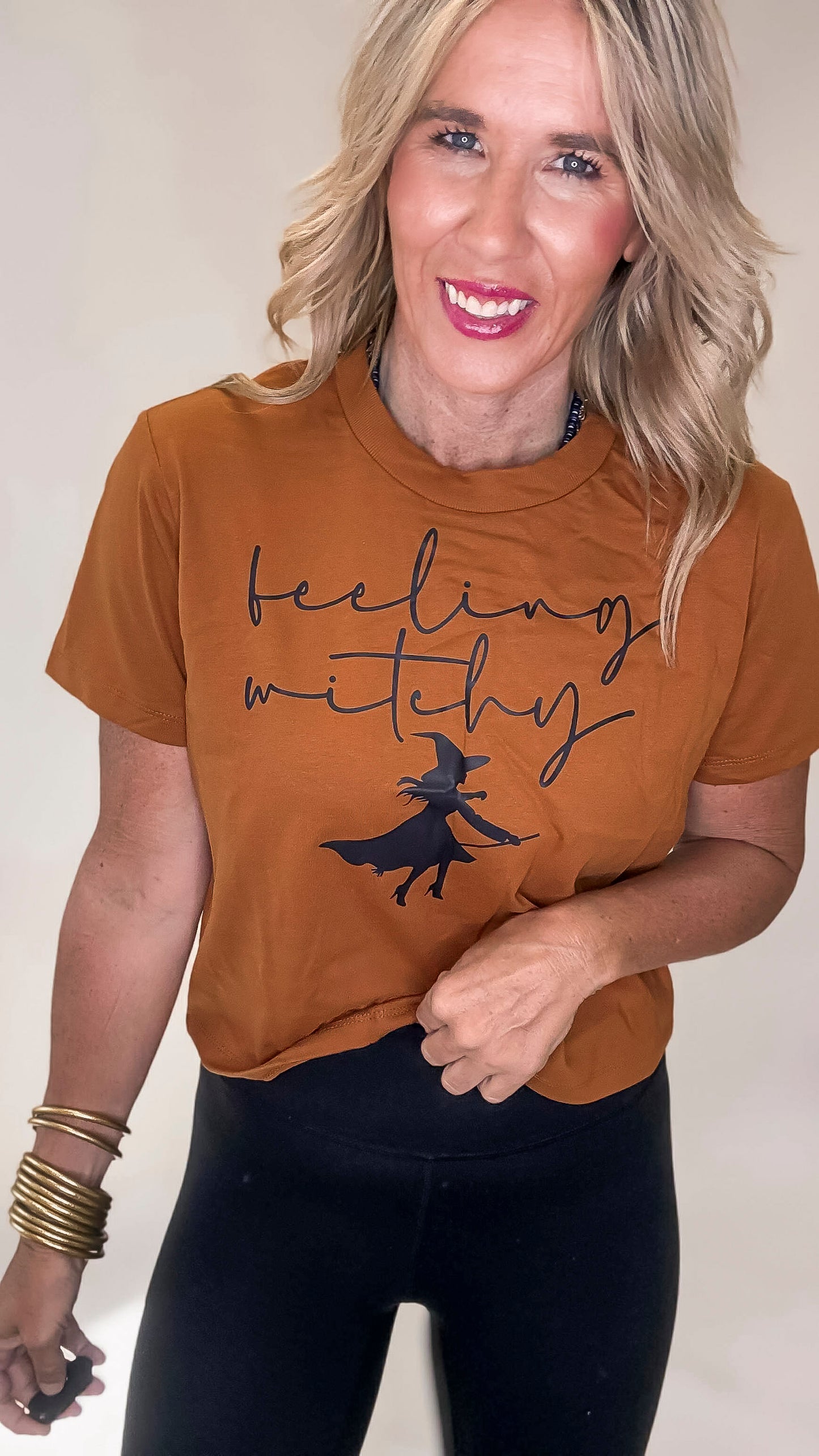 Feeling Witchy Garment Dyed Graphic Boxy Crop T-shirt