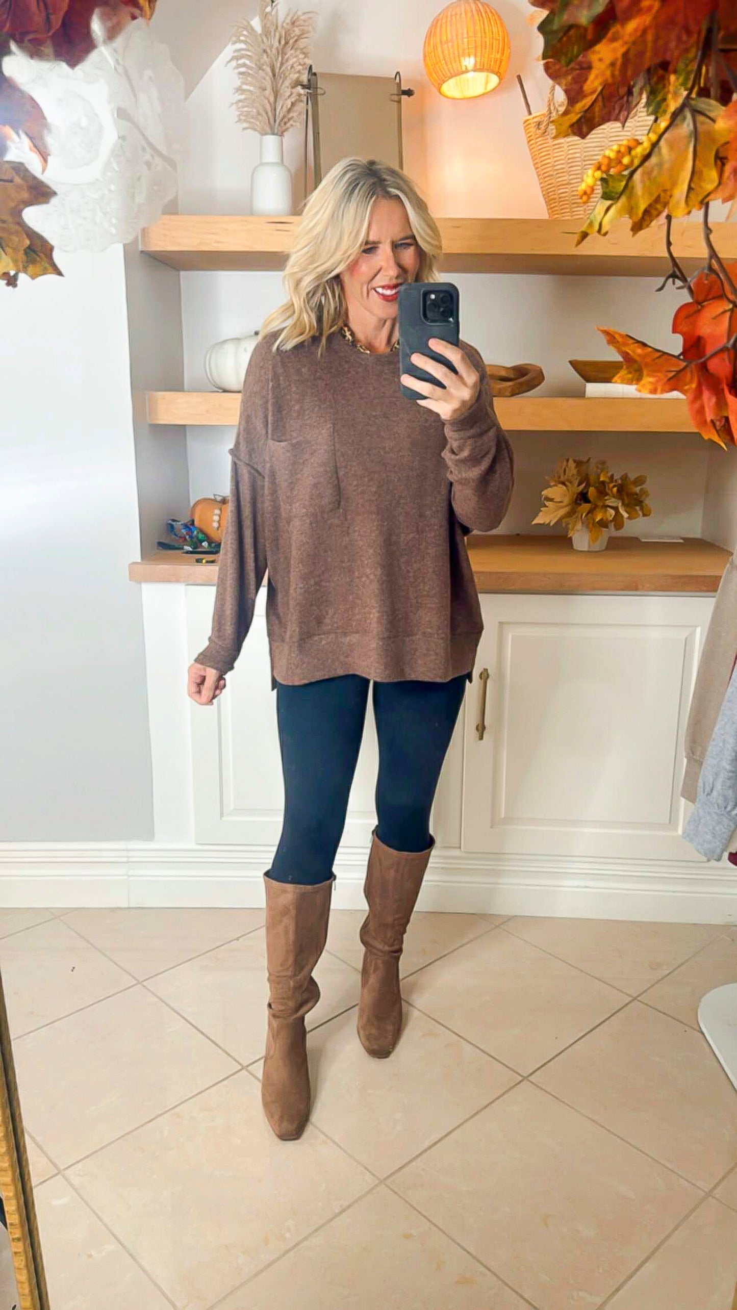 The Blair Brushed Melange Drop Shoulder Oversized Sweater | ZENANA