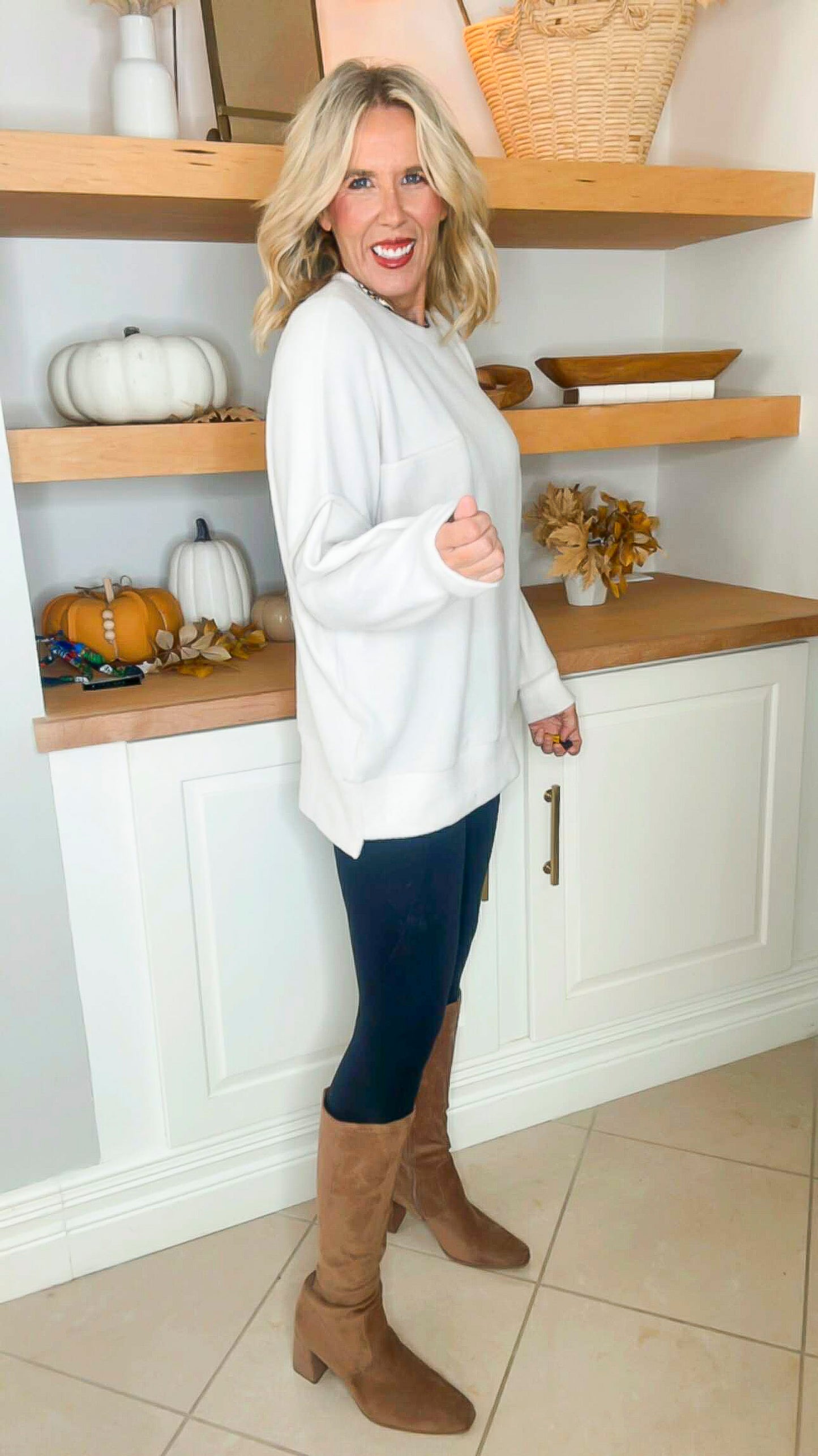 The Blair Brushed Melange Drop Shoulder Oversized Sweater | ZENANA