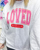 LOVED John 3:16 Ash Crewneck Graphic Sweatshirt *