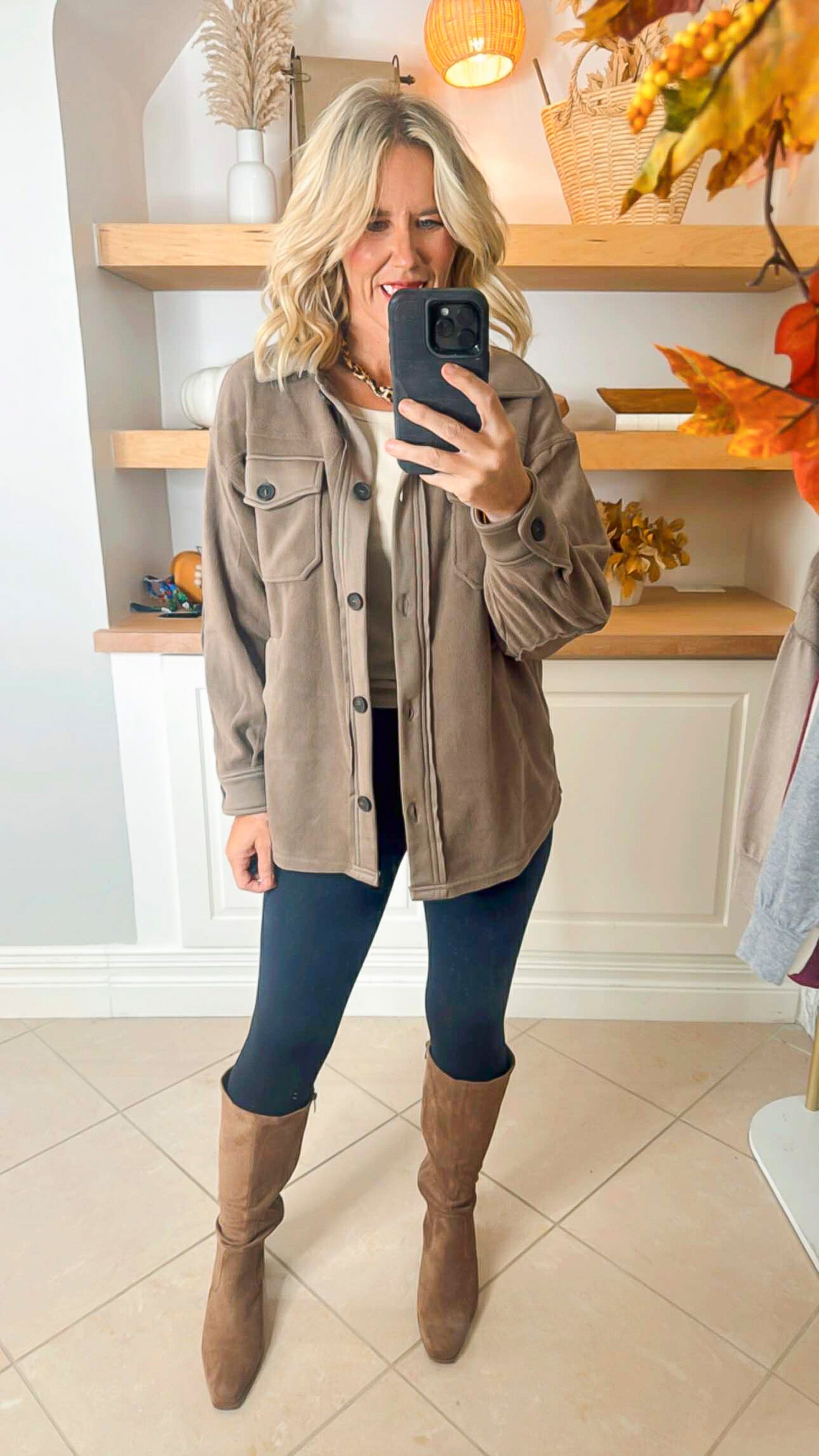 The Frankie Oversized Basic Fleece Shacket | ZENANA