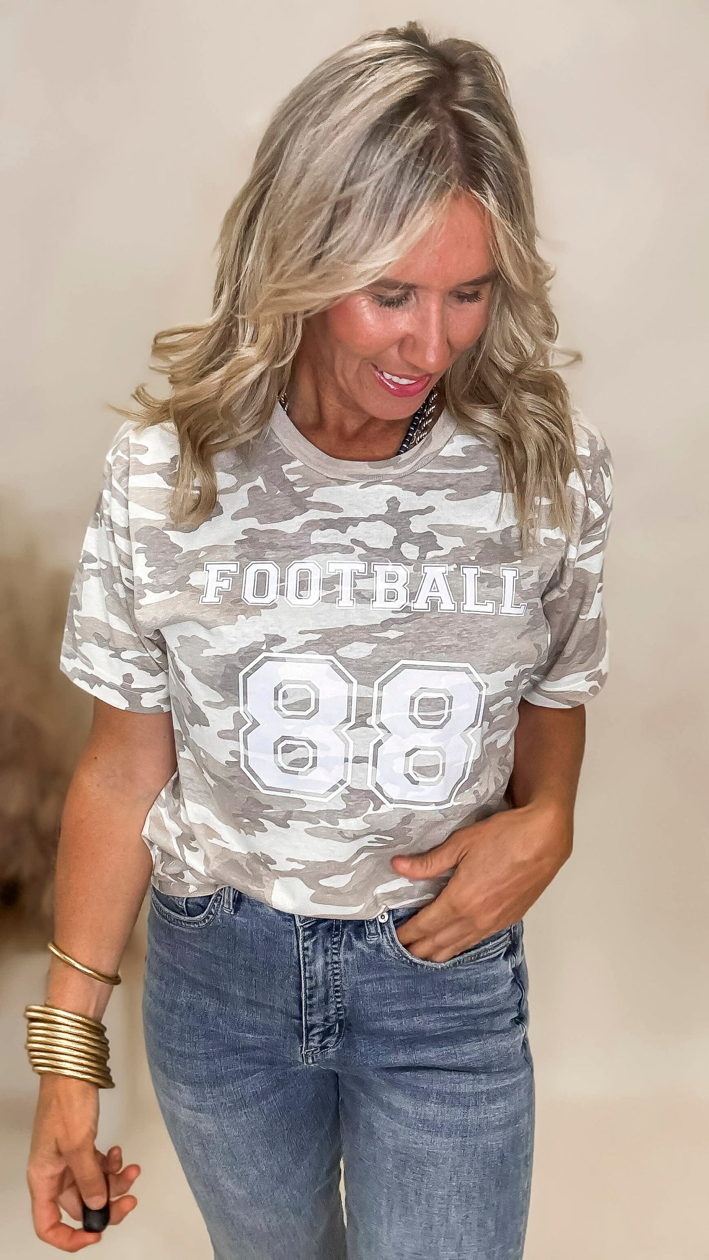 Football 88 Varsity Camo Graphic T-shirt (2 COLORS)