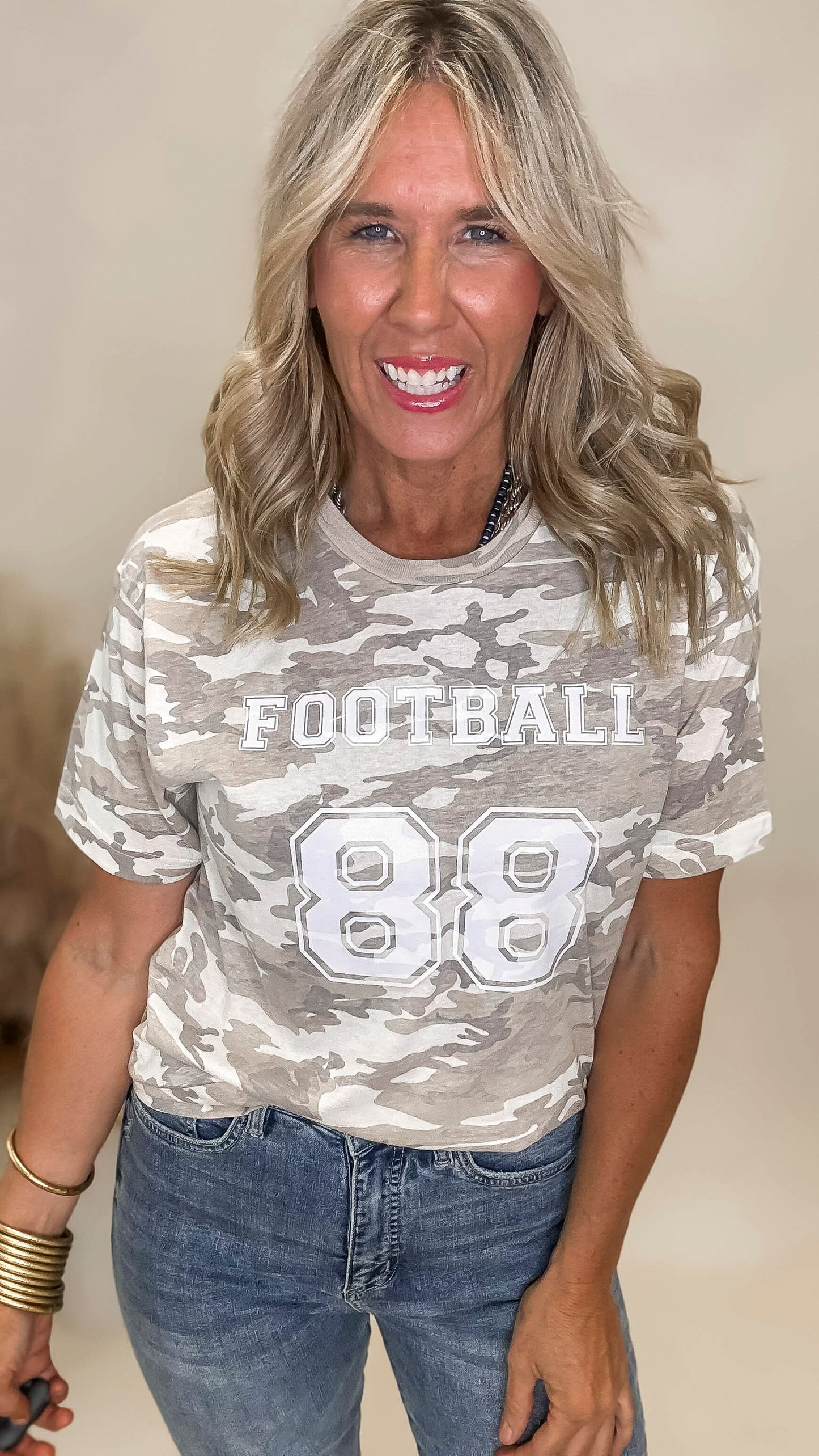 Football 88 Varsity Camo Graphic T-shirt (2 COLORS)