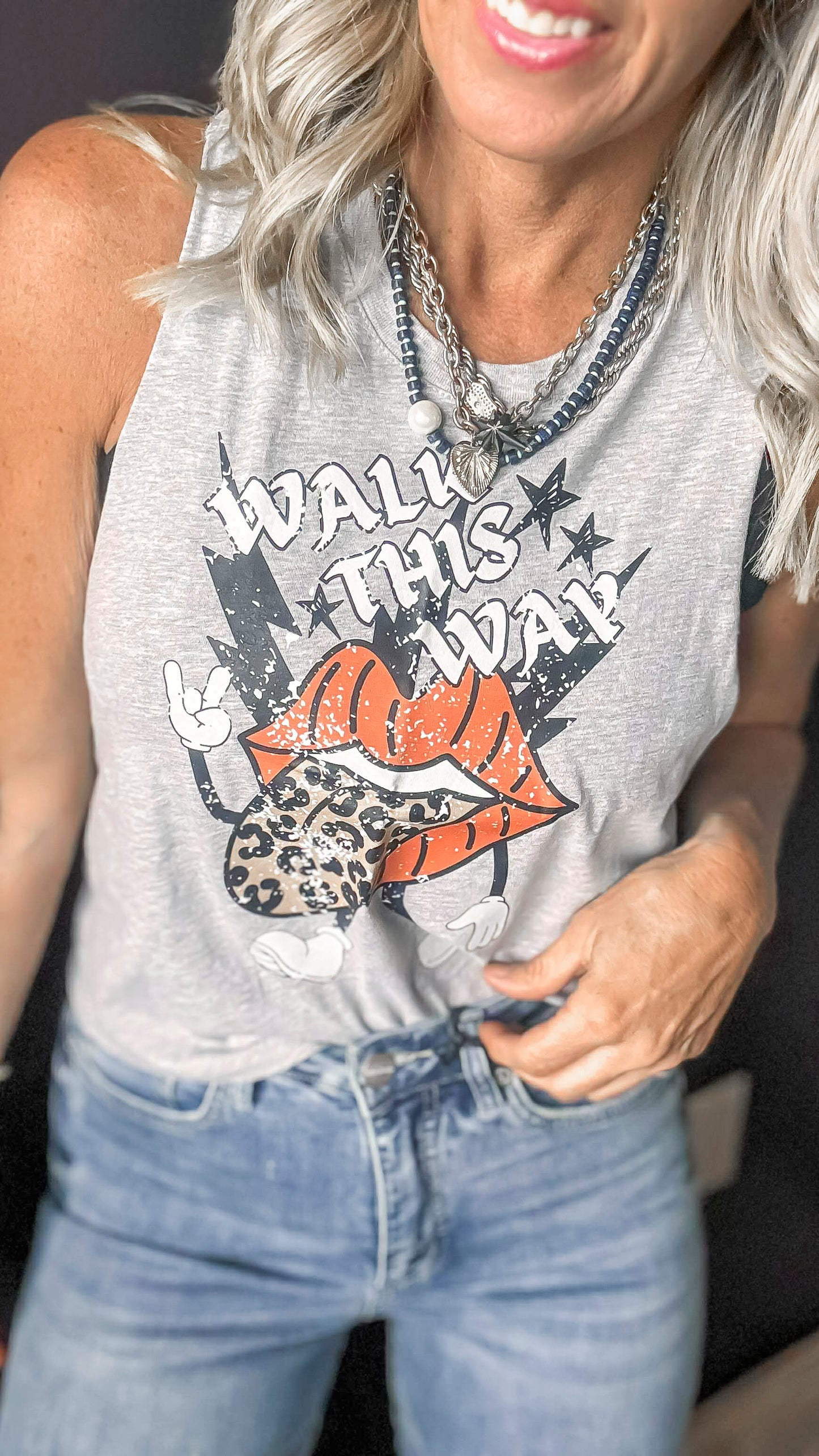 Walk This Way Muscle Tank