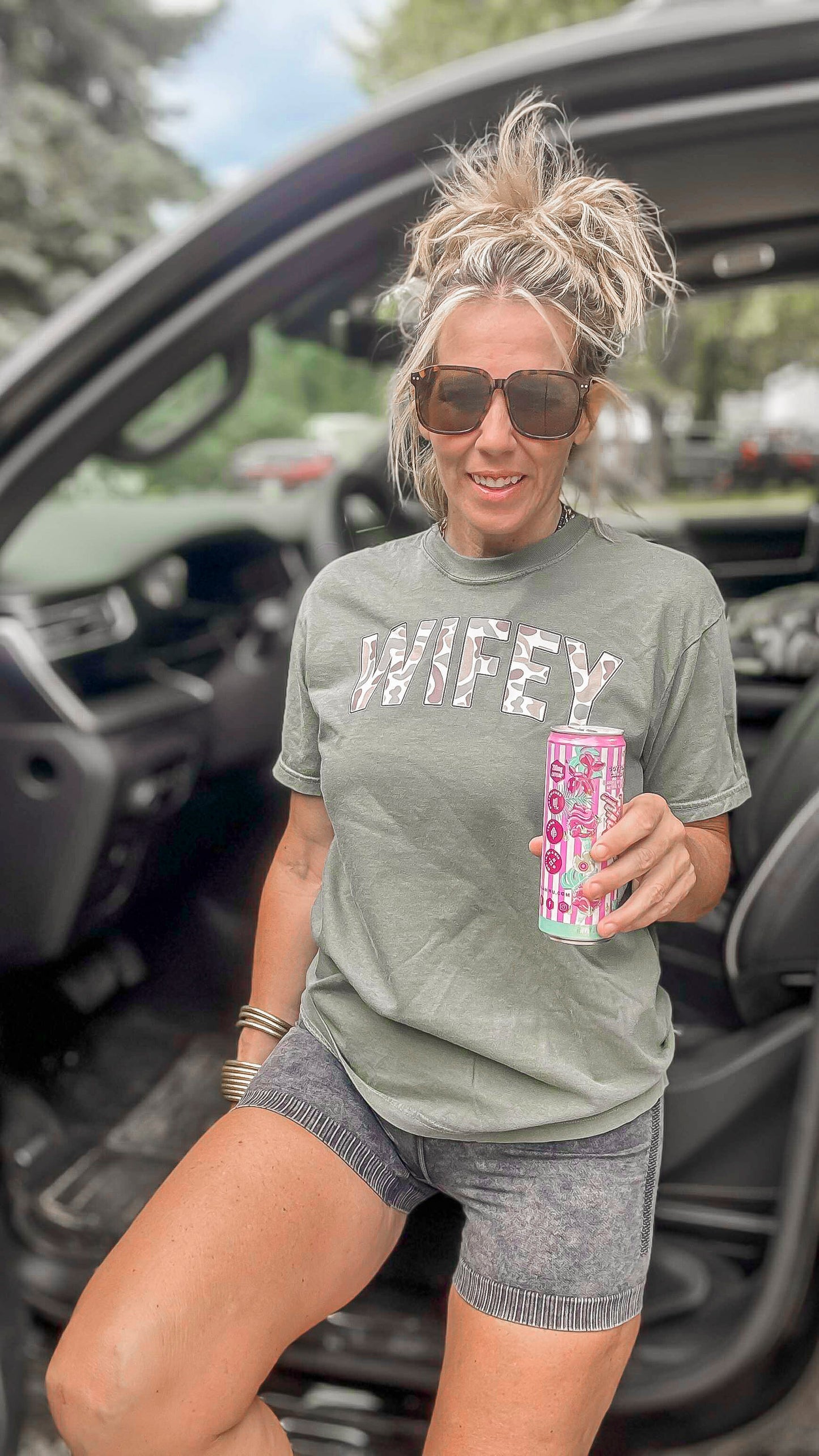 WIFEY Camo Garment Graphic T-shirt