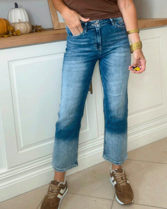 Vintage Fun Super High Relaxed Straight Crop Denim Jean | MICA *PREORDER