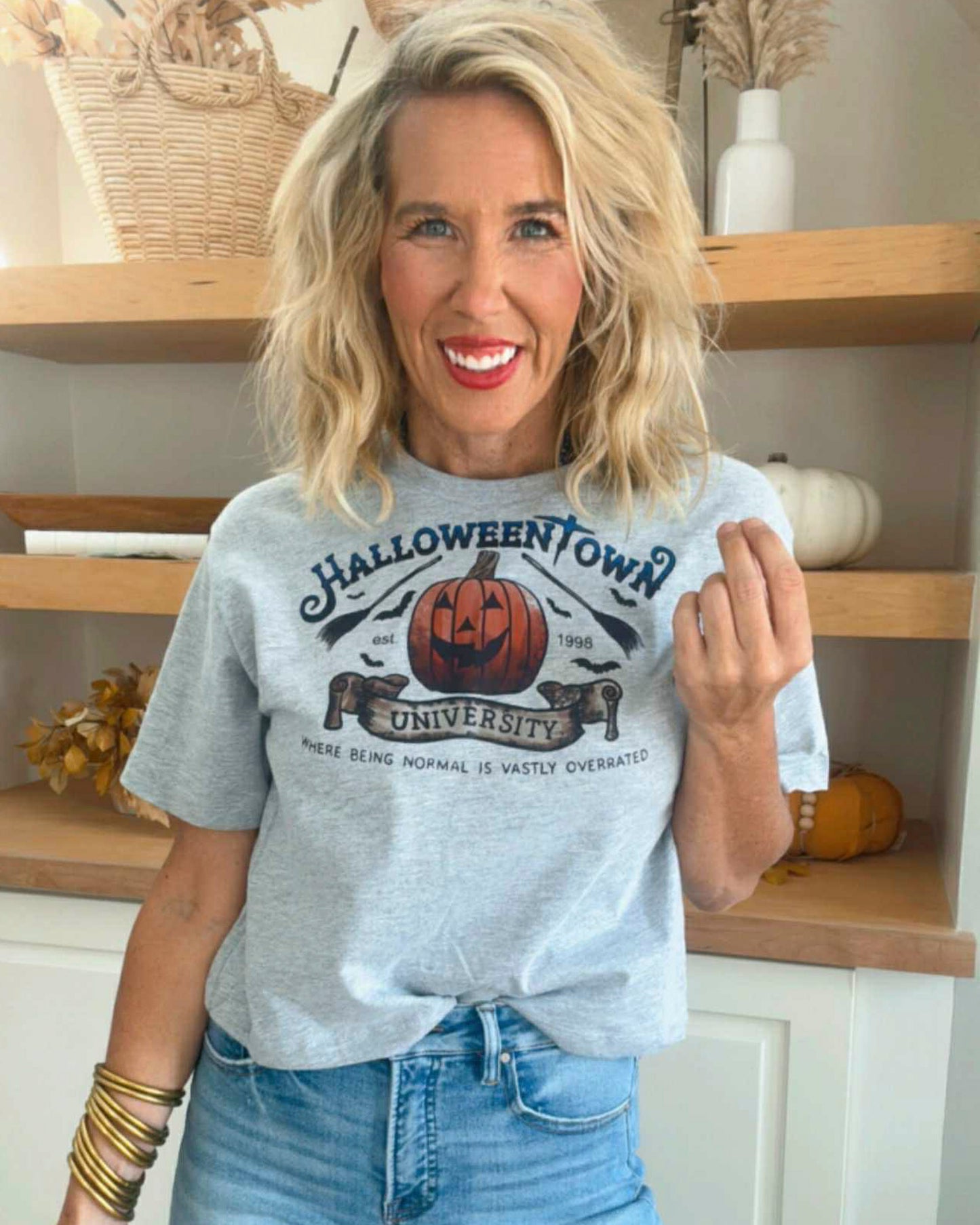 Halloweentown University Fine Jersey Boxy Graphic Tee