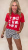Red TOUCHDOWN Garment Graphic T-shirt