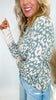 Leopard Sweater Knit Top with Thumb Holes