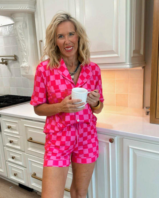 Checkmate Short Pajama Set | SALTY WAVE *PREORDER