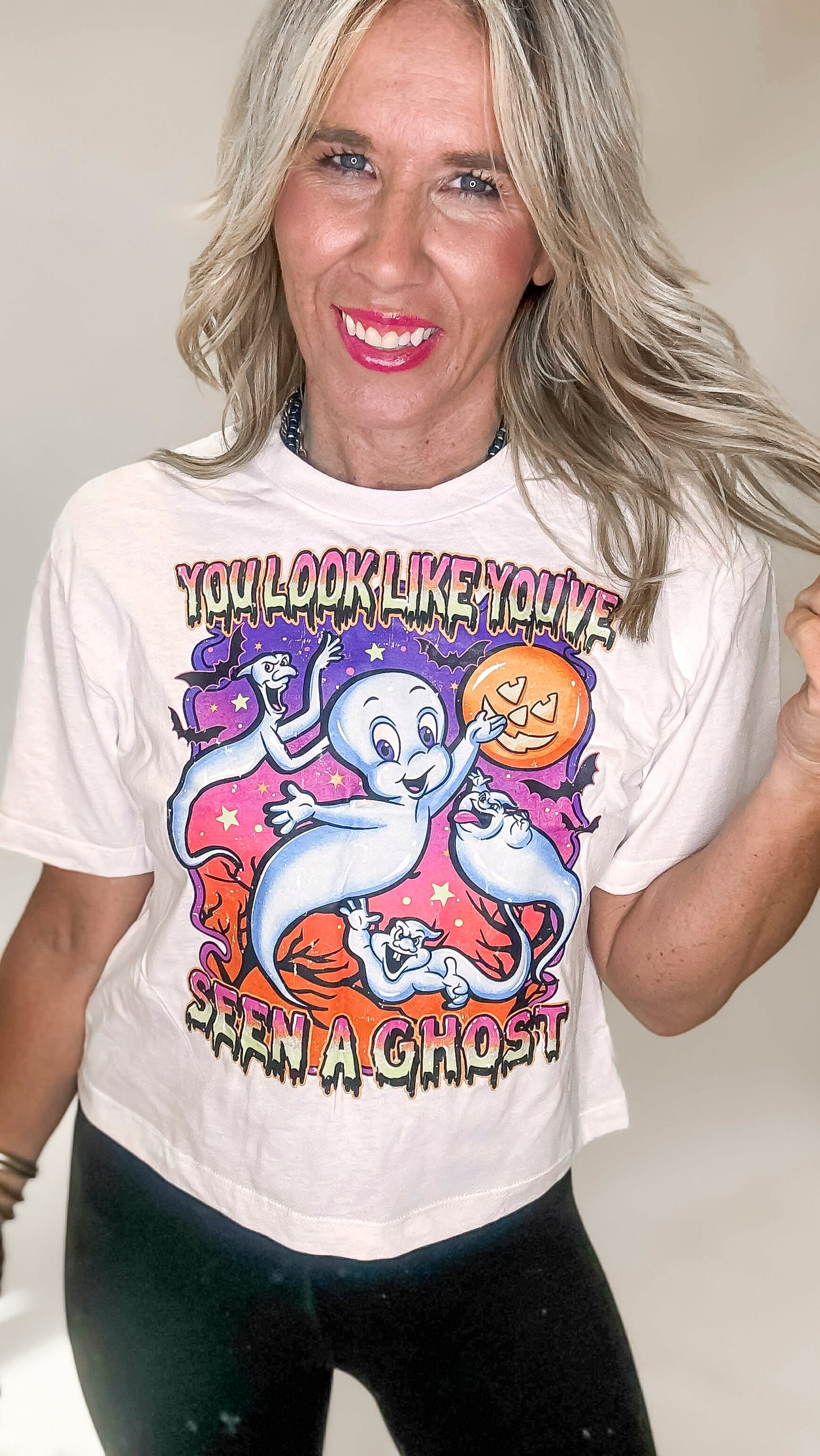 You Look like You Saw a Ghost Casper Fine Jersey Boxy Graphic Tee