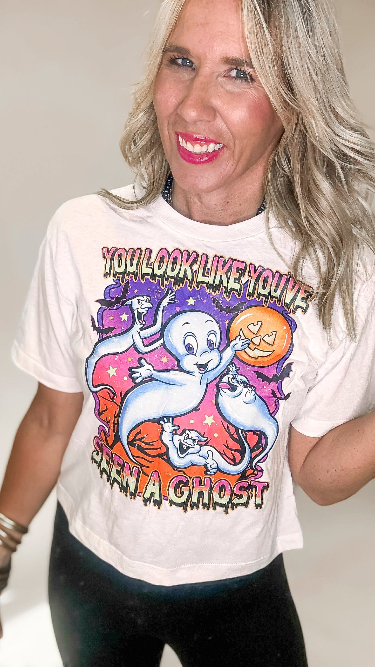 You Look like You Saw a Ghost Casper Fine Jersey Boxy Graphic Tee
