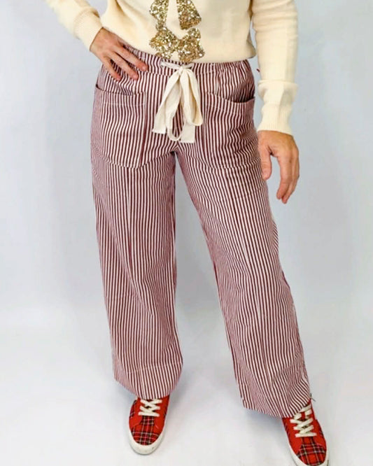 Striped Wide Leg Pants