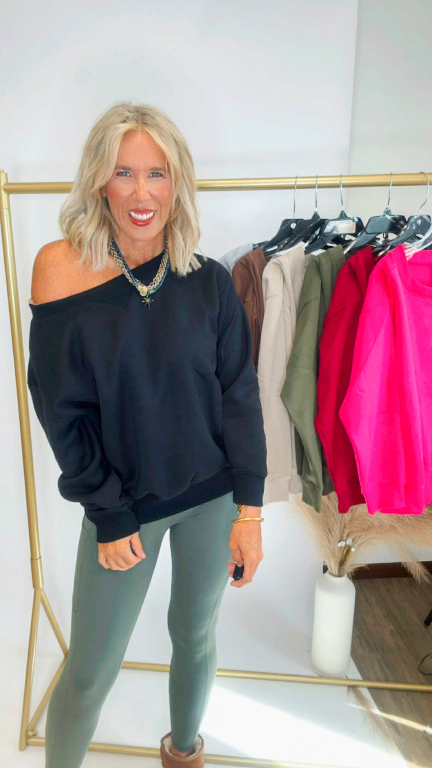 The Robyn Fleece Boat Neck Sweatshirts | Zenana (7 COLORS) *DEAL*