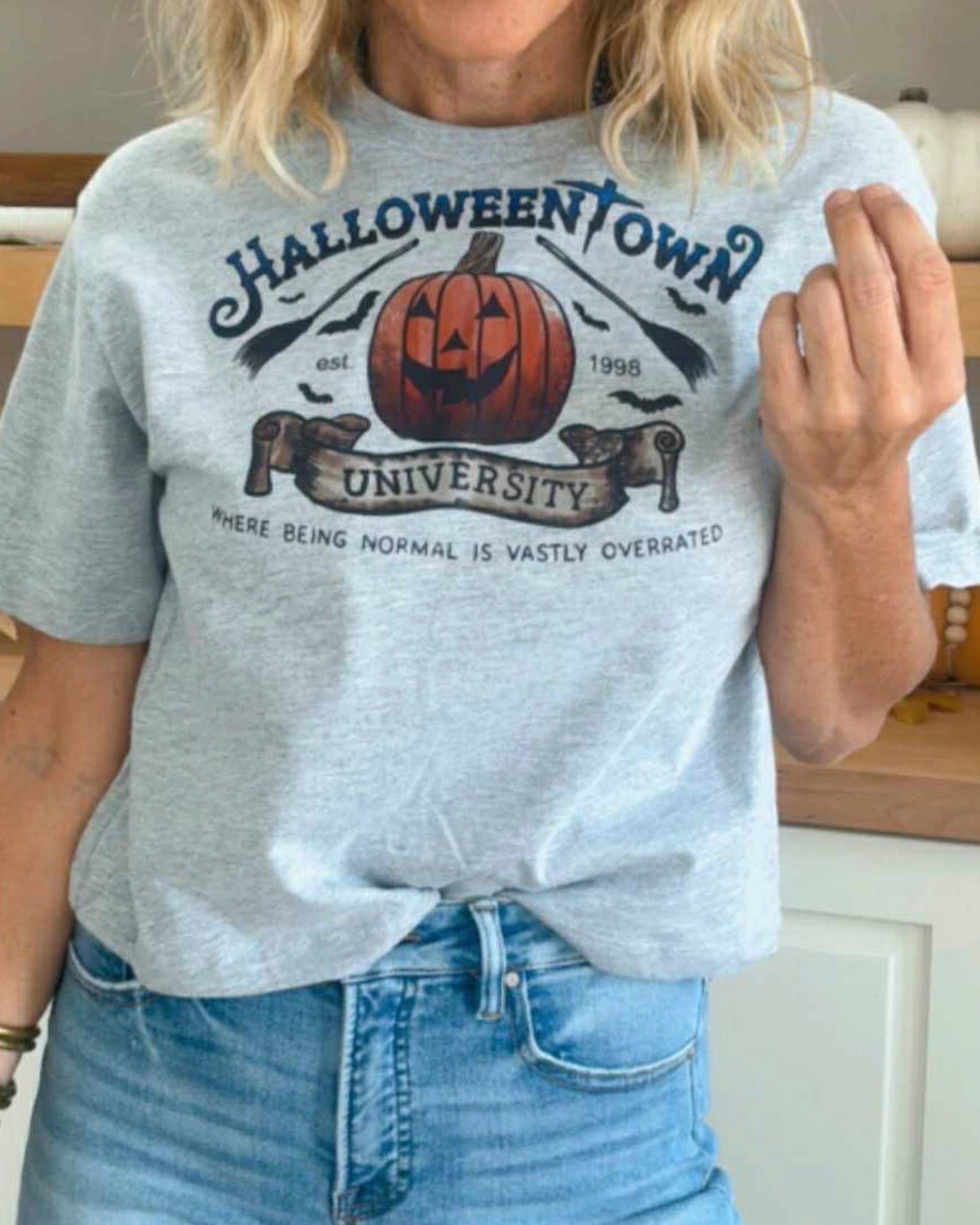 Halloweentown University Fine Jersey Boxy Graphic Tee