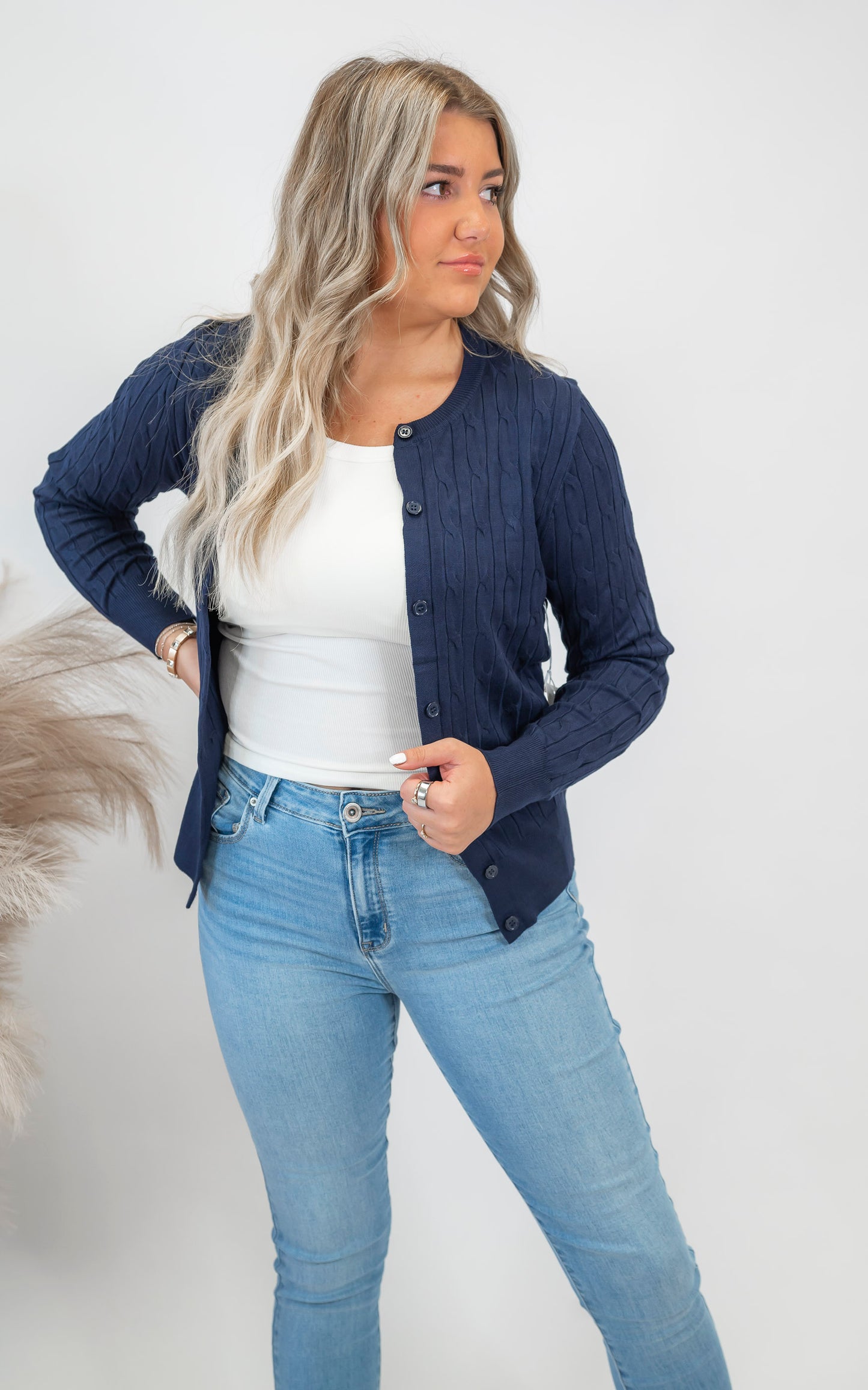 A Classic Cable Knit Button Cardigan (9 COLORS) *DEAL*