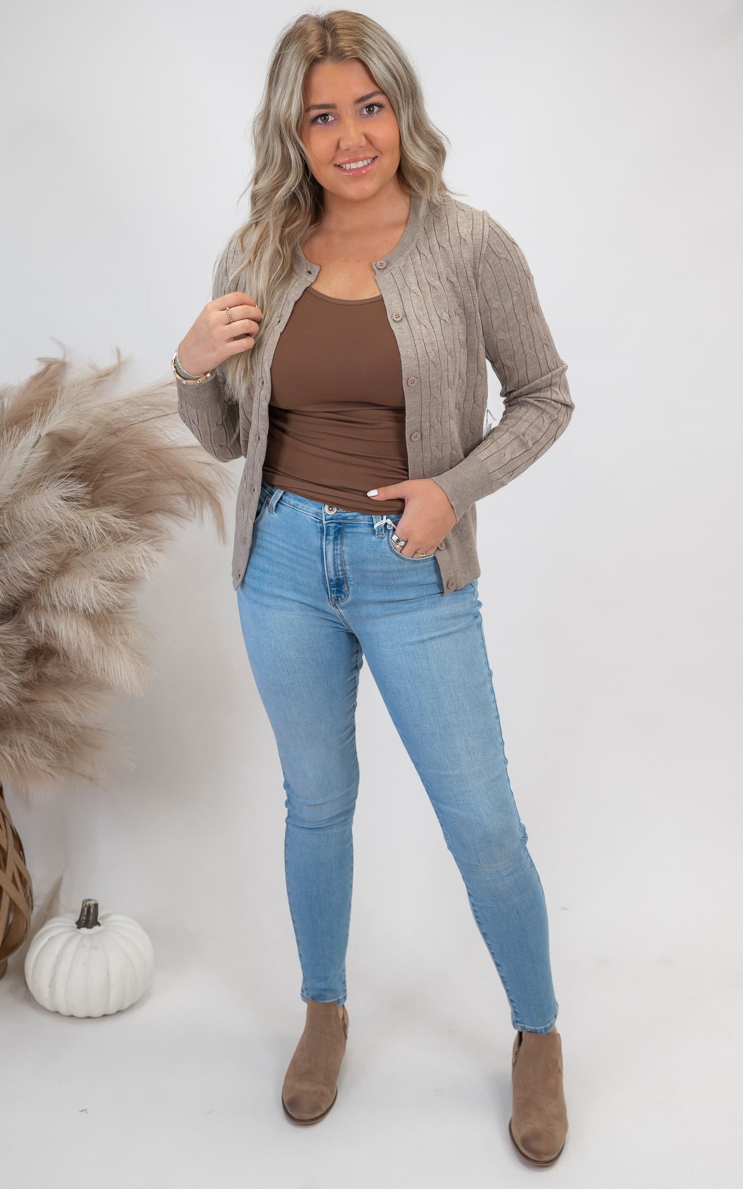 A Classic Cable Knit Button Cardigan (9 COLORS) *DEAL*
