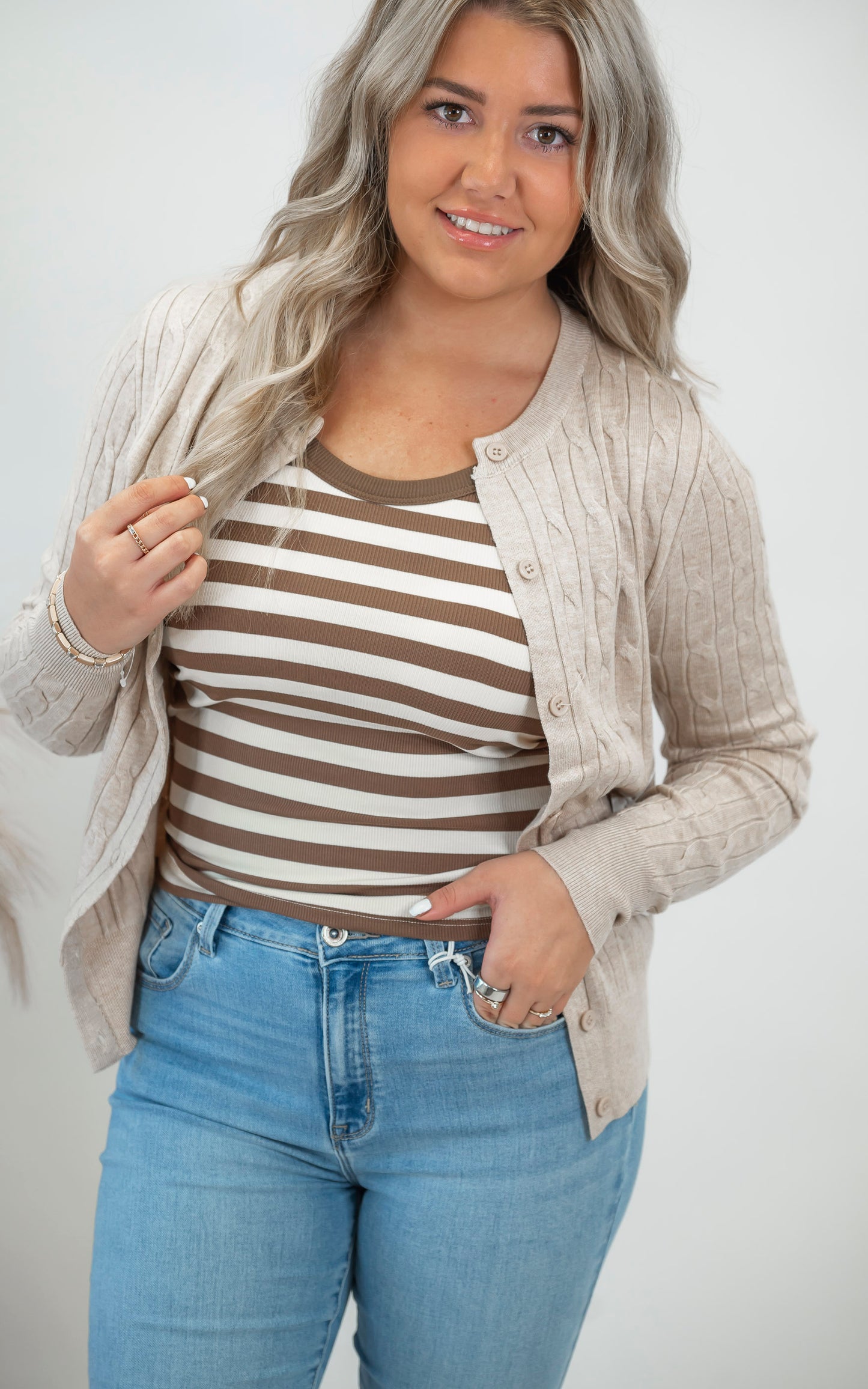 A Classic Cable Knit Button Cardigan (9 COLORS) *DEAL*