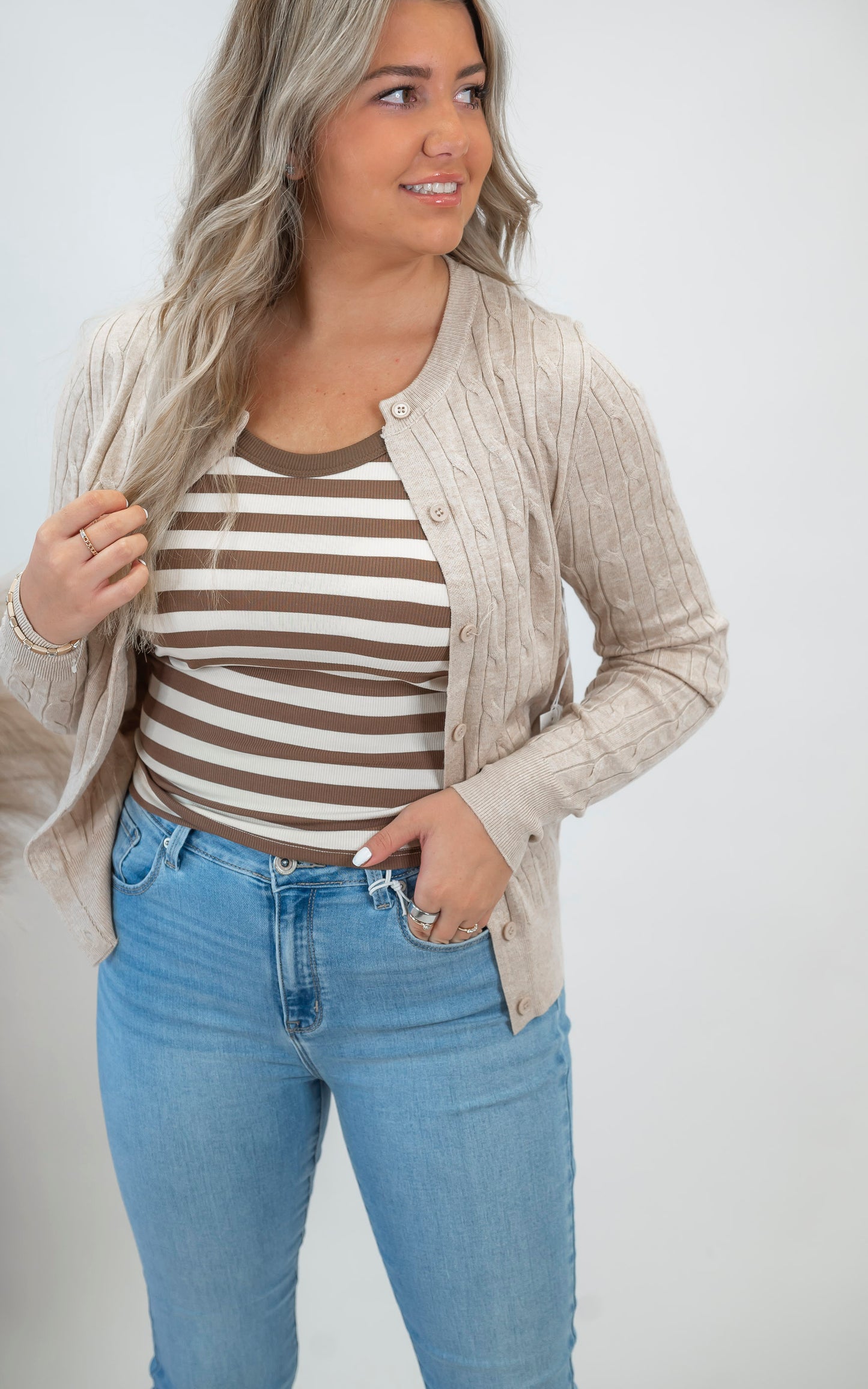 A Classic Cable Knit Button Cardigan (9 COLORS) *DEAL*