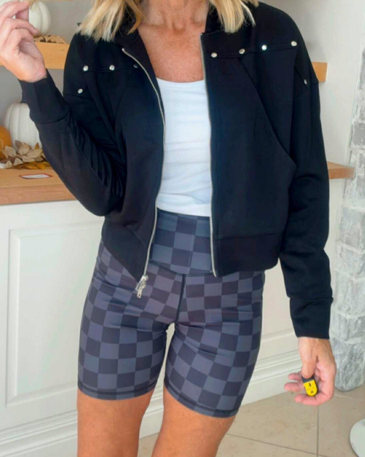 Check Back Biker Shorts | JESS LEA