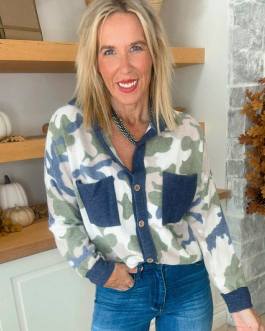 The Riley Brushed Camo Shacket