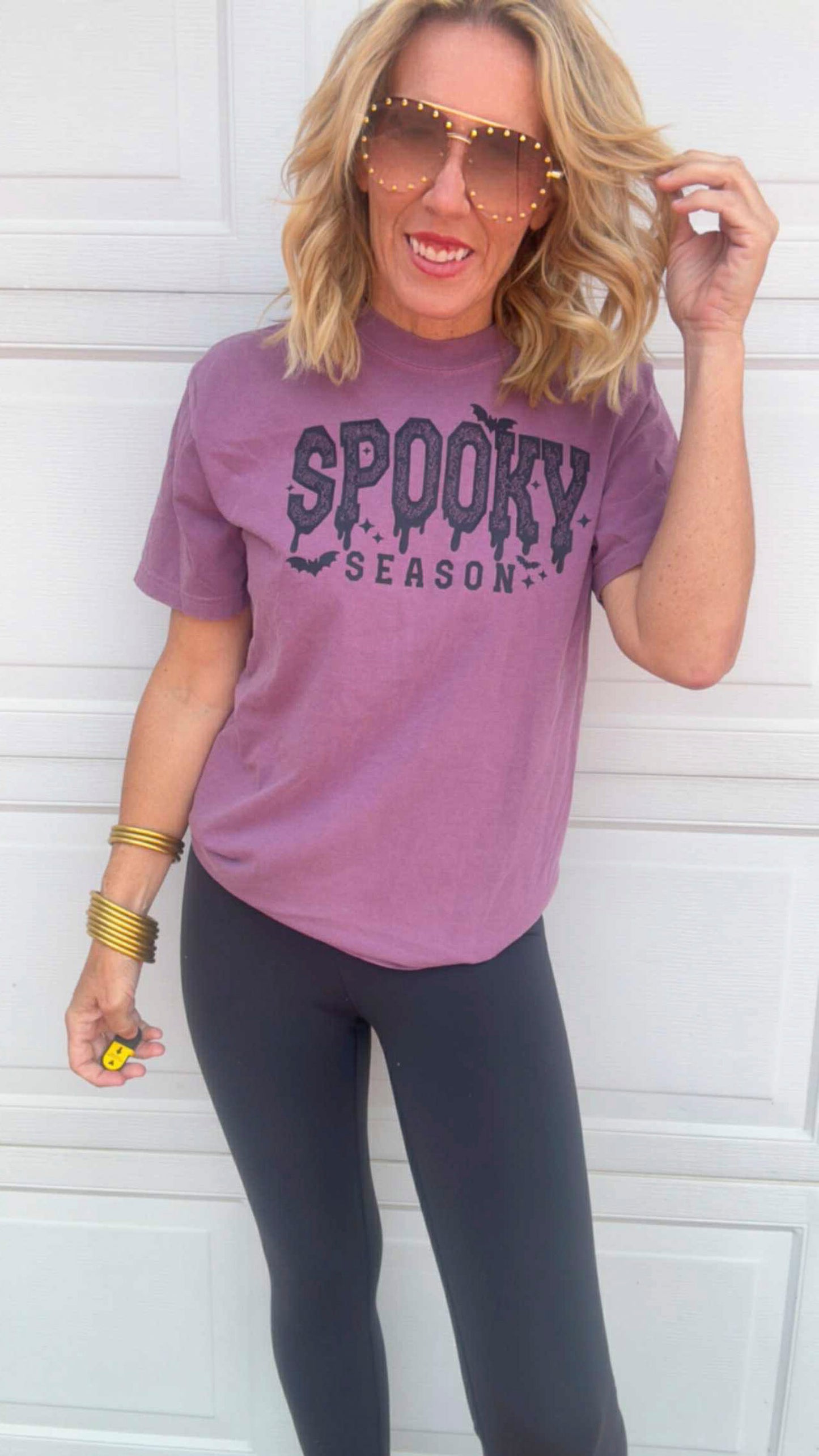 Spidery Spooky Season Garment Graphic T-shirt