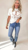 Medium Wash High Rise Crop Bootcut Denim Jeans | KanCan
