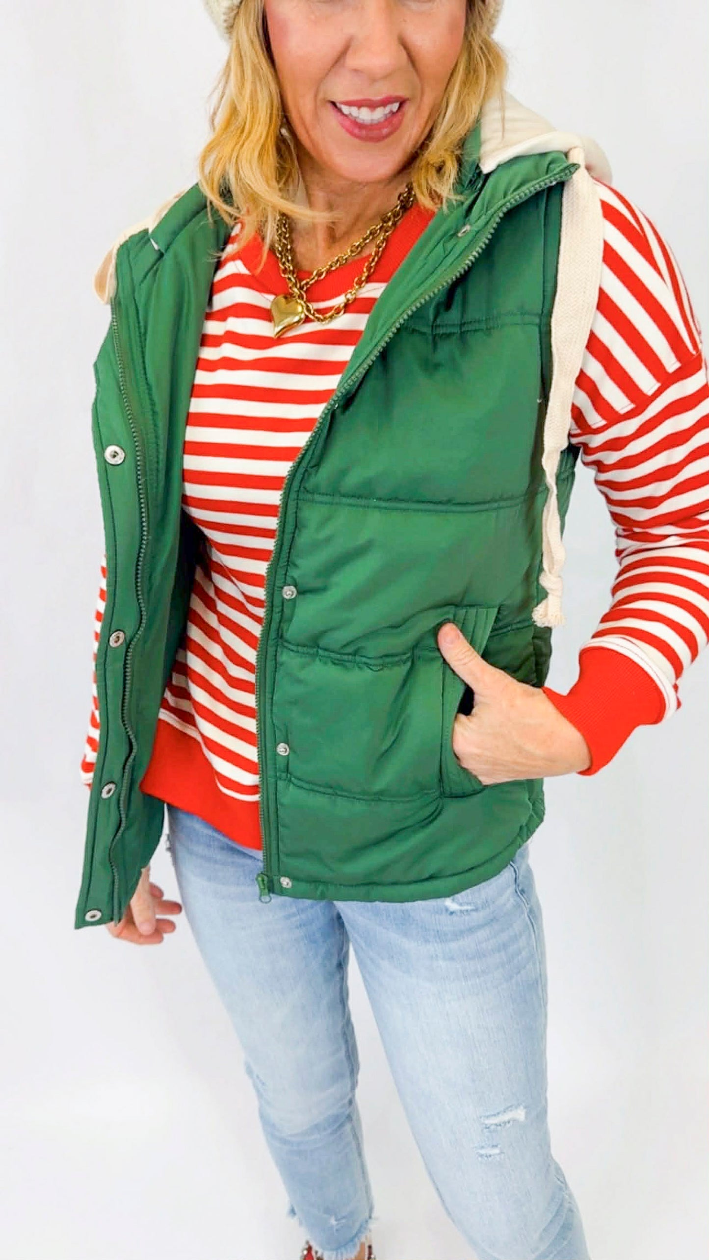 For the Love of Stripes Crew Sweatshirt