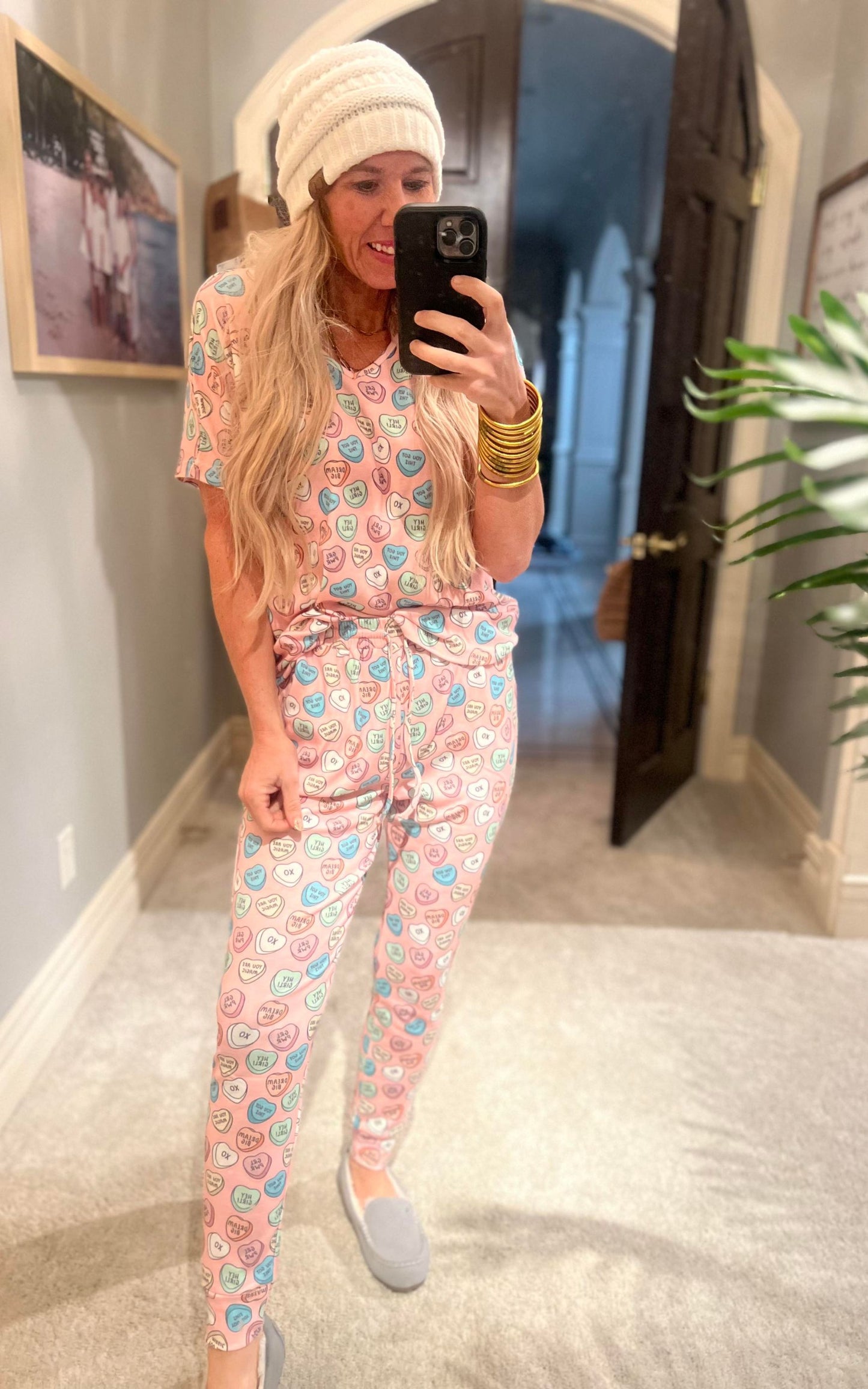 Valentine Hearts Pajama Pant Set by Salty Wave*