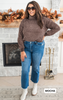 MOCHA Chenille Turtleneck Sweater