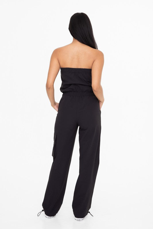 Black Strapless Romper - Mono B - Final Sale