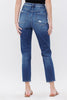 Super High Rise Button Fly Mom Denim Jeans - Mica*