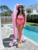 Pink CheckMate Beach Bikini Swimsuit | Salty Wave - Final Sale