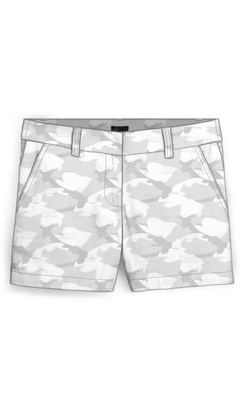 Grey Camo Perfect Everyday Chino Shorts by Salty Wave