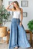 Washed Pintuck Wide Leg Pants | OLI & HALI -Final Sale