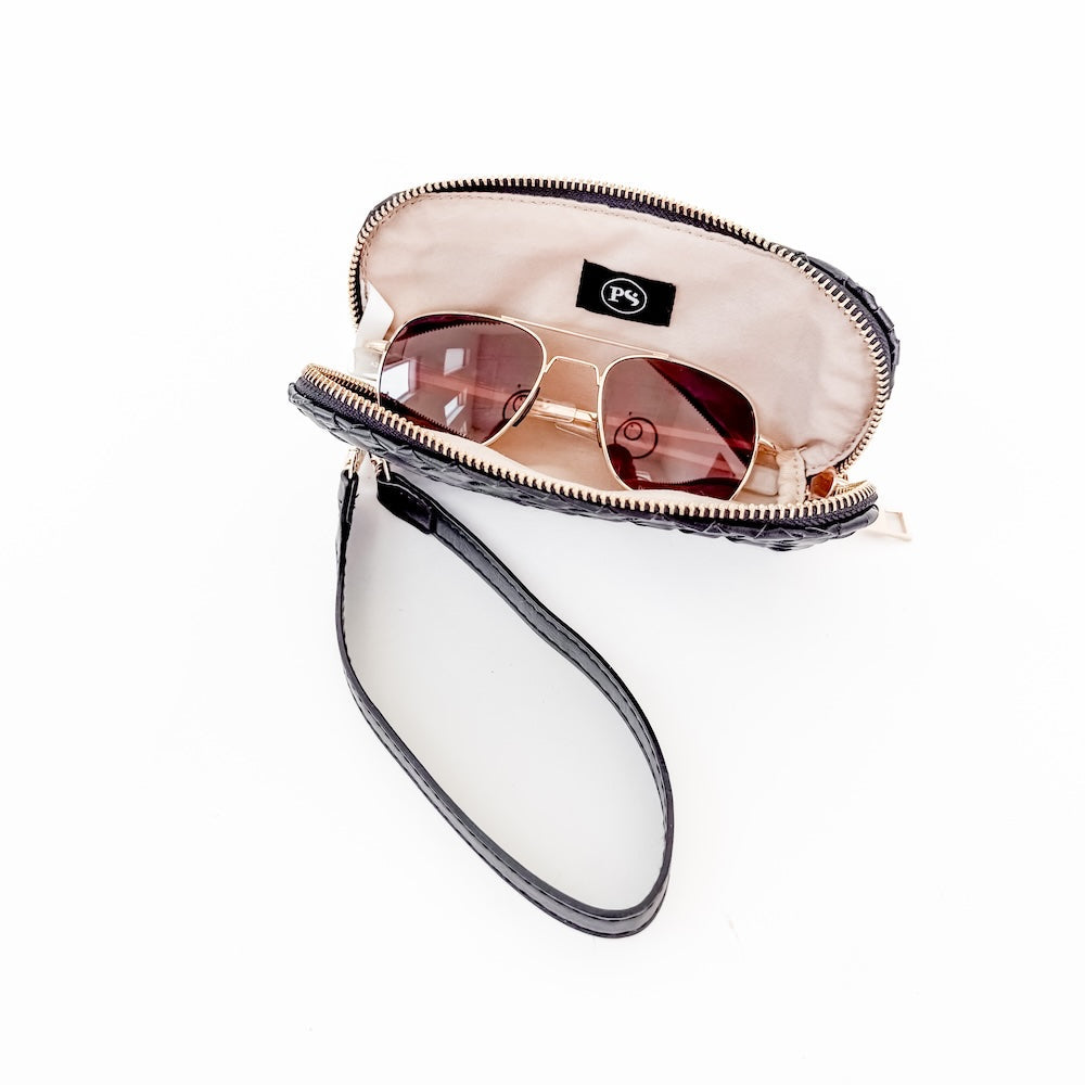 Dylan Woven Sunglass Case Wristlet-Pouch-Pretty Simple