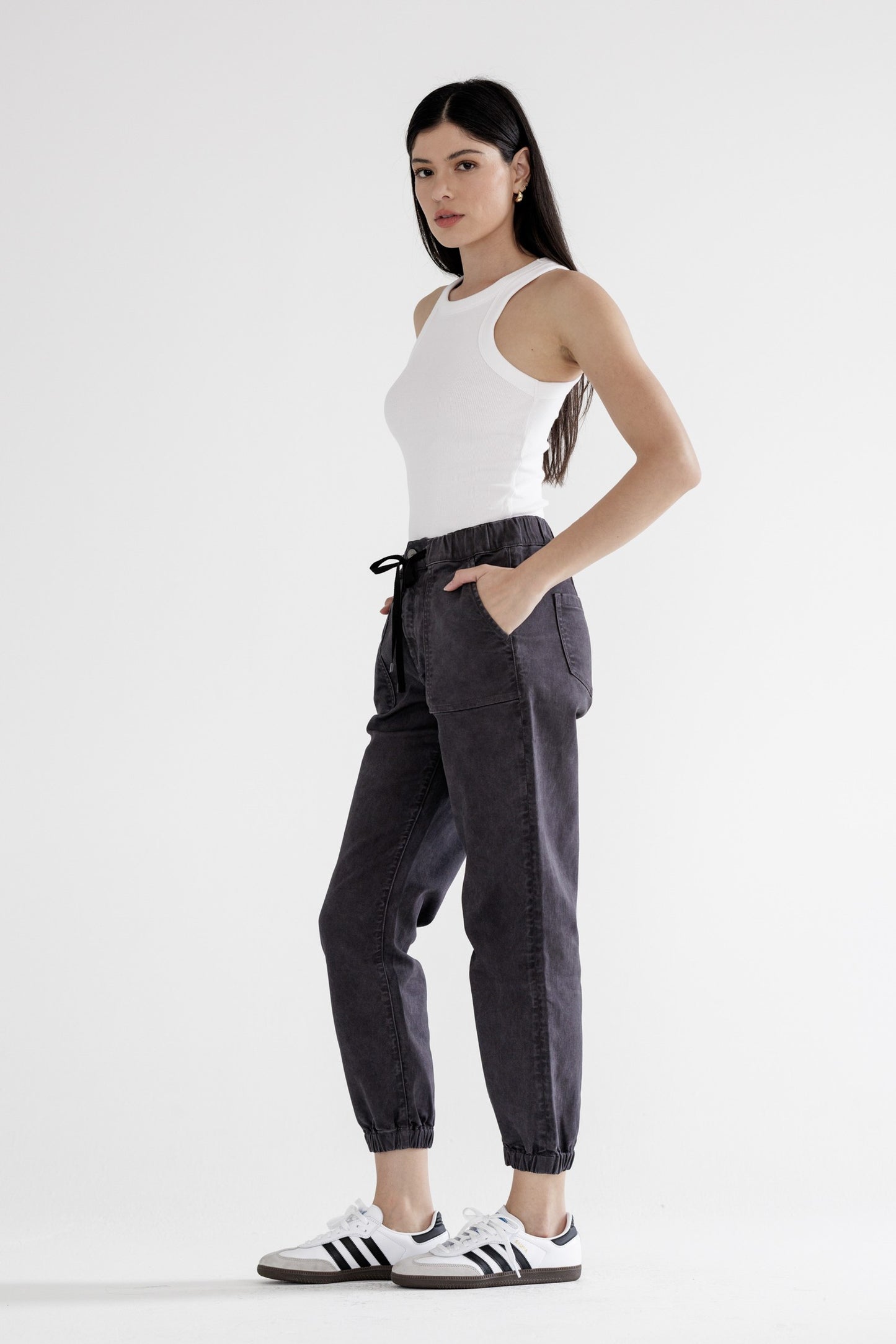 MICA | Charcoal Grey High Rise Joggers** - Final Sale