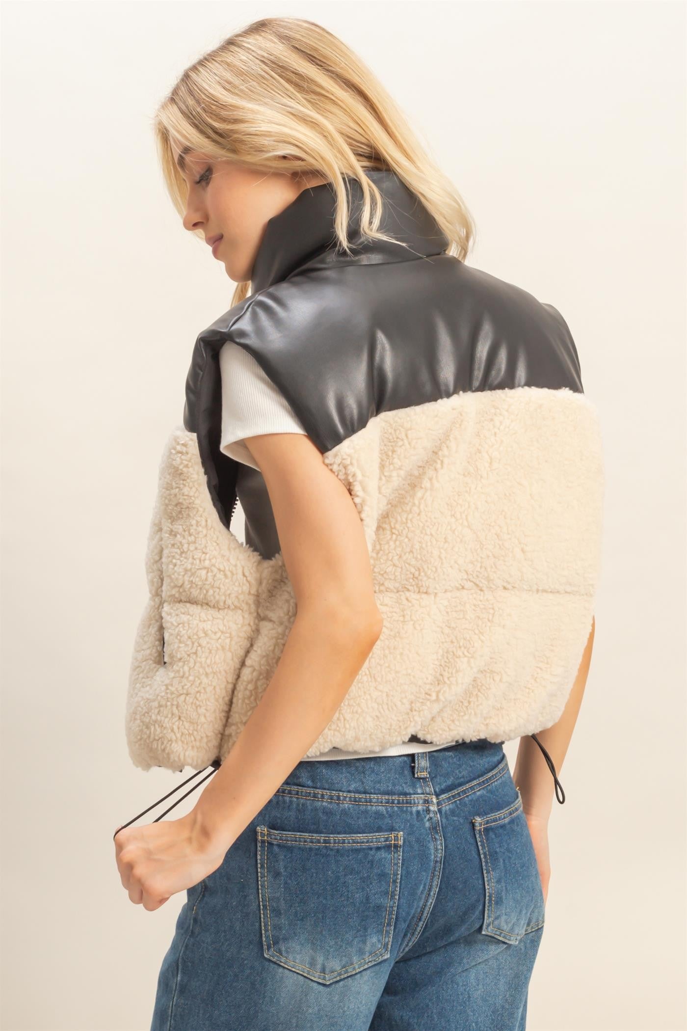 Sherpa Puffer Vest (2 COLORS) | HYFVE *LA LIVE PREORDER