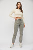 Ash Grey High Rise Jogger Crop | Mica** - Final Sale