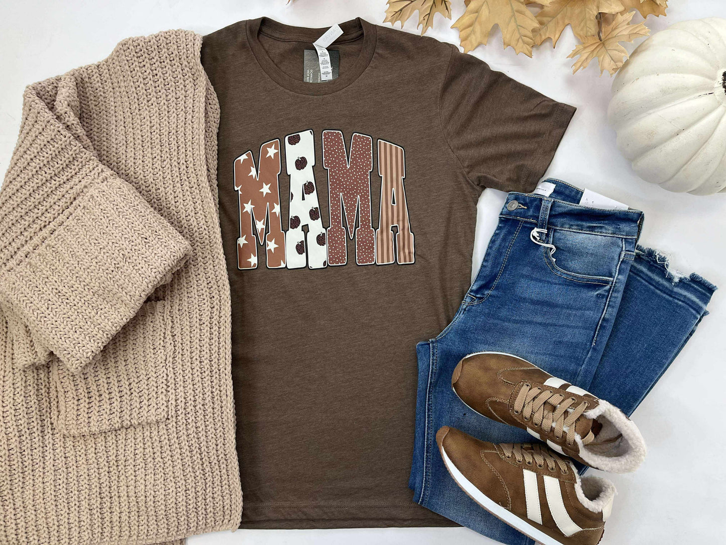 Autumn Vibes Mama Graphic T-shirt