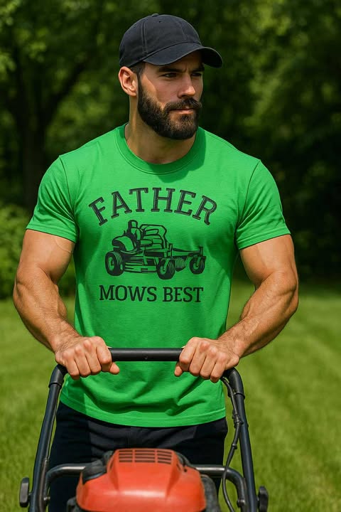 Father Mows Best Graphic T-shirt