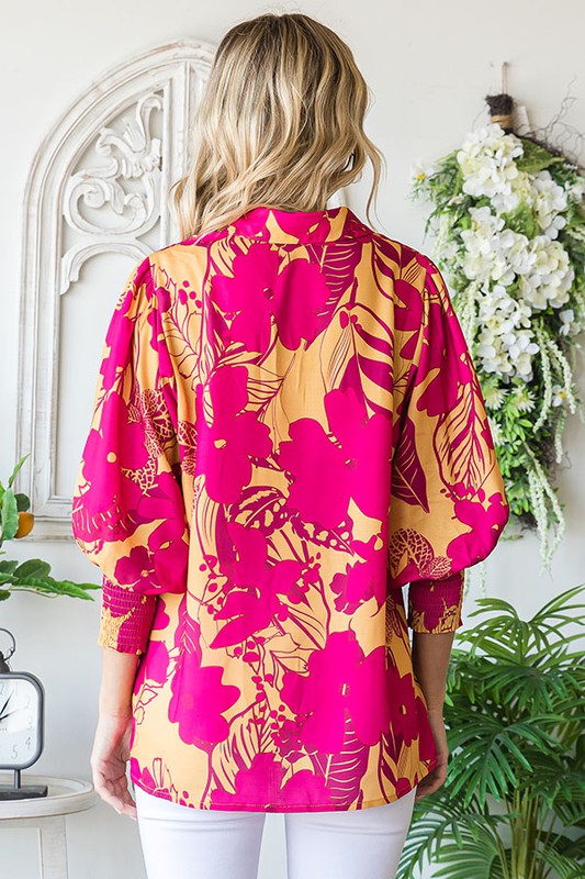 Vibrant Floral Blouse - Final Sale