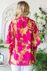 Vibrant Floral Blouse - Final Sale