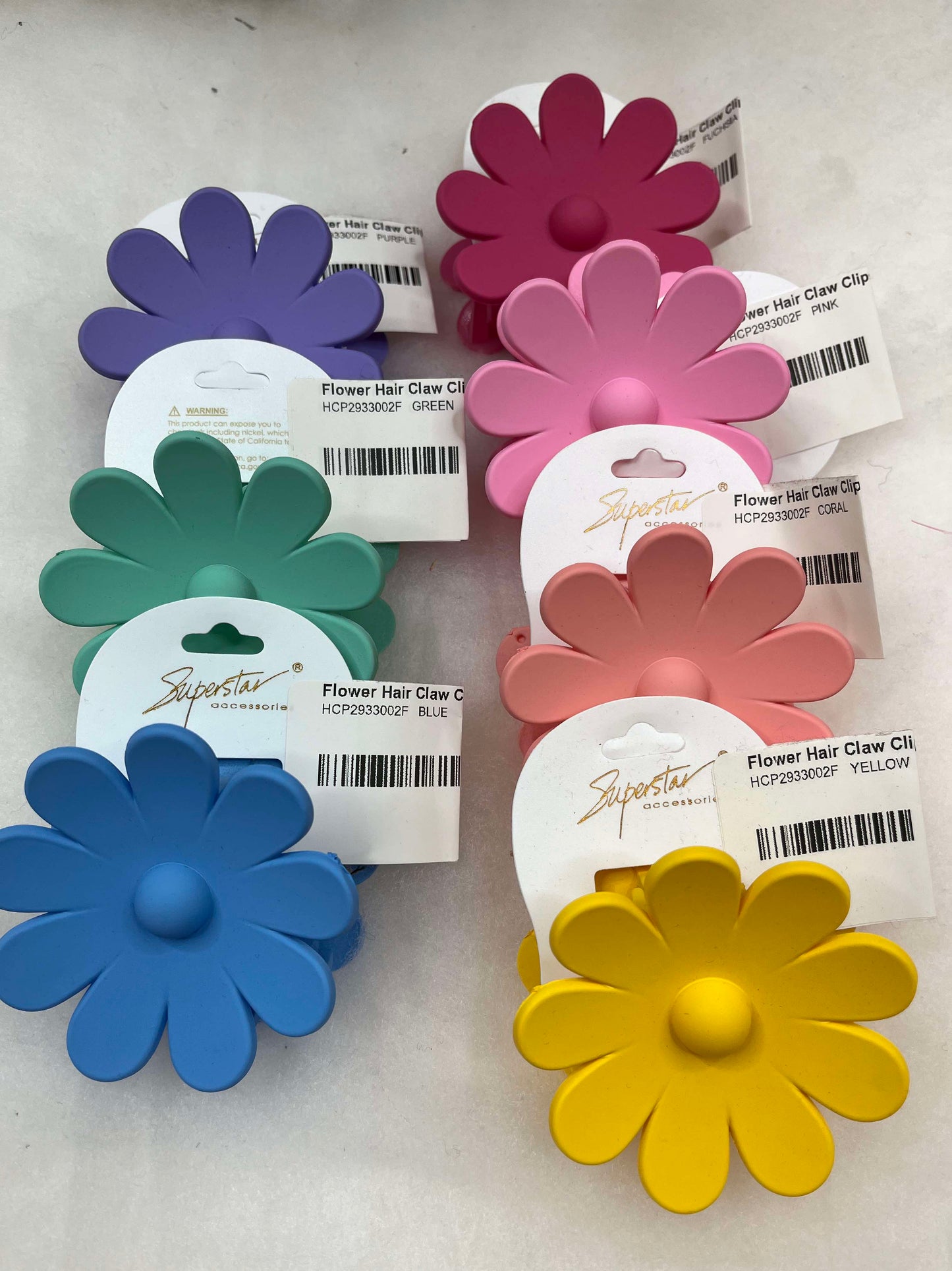 Flower Hair Claw Clips