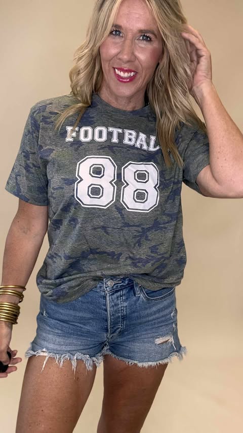 Football 88 Varsity Camo Graphic T-shirt (2 COLORS)