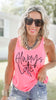 Always Late Graphic Racerback Tank Top