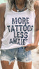 More Tattoos Less Anxiety Graphic Racerback Tank Top
