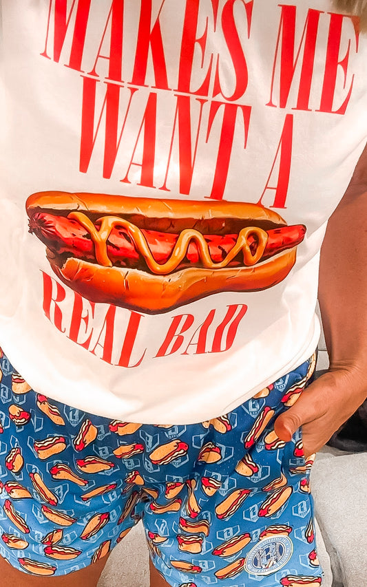 Makes Me Want a Hotdog Real Bad Garment Graphic T-shirt