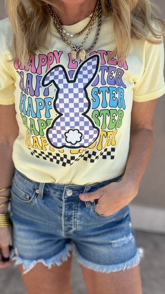 Its a Happy Happy Easter Garment Dyed Graphic T-shirt